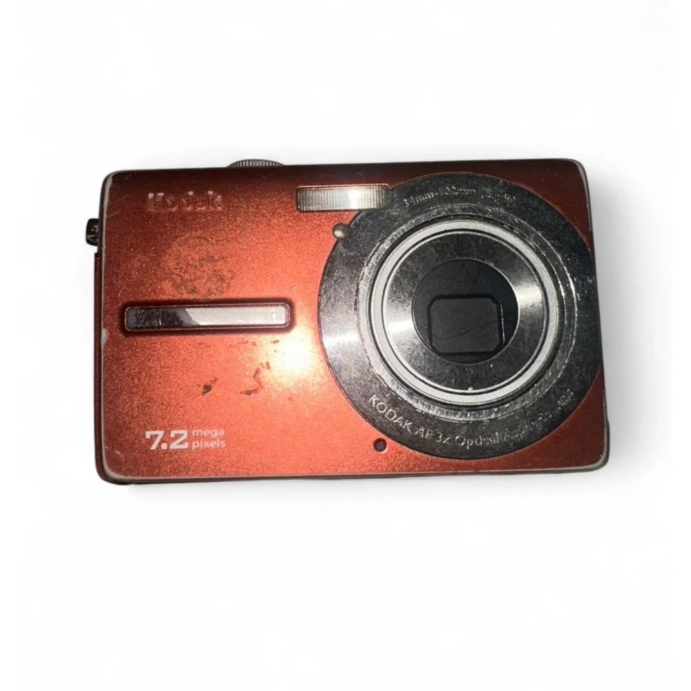 Kodak‎ EasyShare M763 Digital Camera 7.2MP 3x Optical Zoom Orange Untested As Is